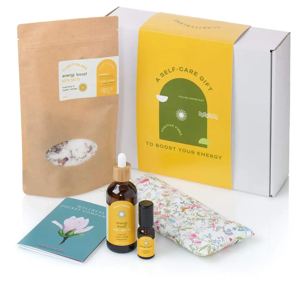 Essential Oil Gift set Aromatherapy For Motivation & Energy Hamper Energising Aromatherapy Oils & Eye Pillow Gift Set - Image 2