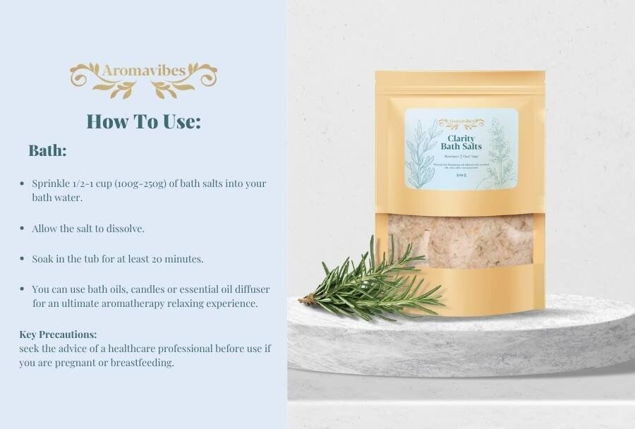 Clear Mind Bath Salts Clarity Himalayan Bath Salts 500g - Image 5