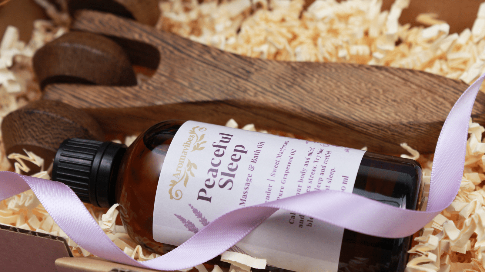 Massage Oil Lavender Peaceful Sleep Massage & Bath Oil Gift set for her / for him - Image 4
