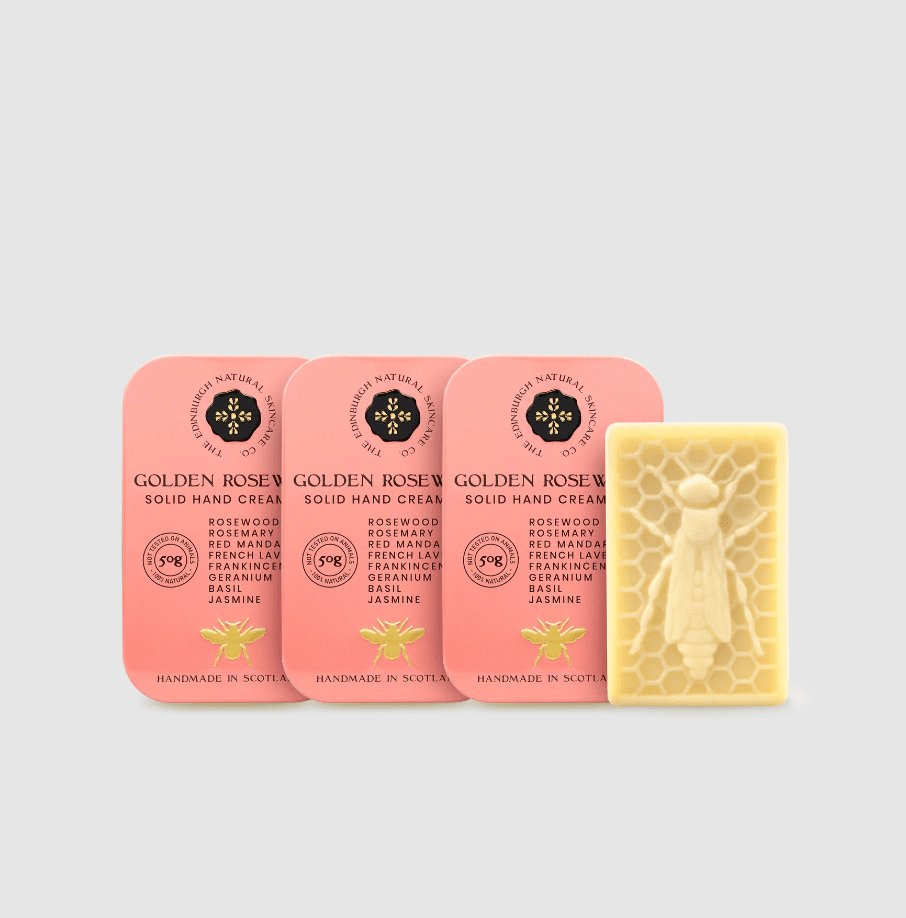 3 Golden Rosewood Solid Hand Cream Bars