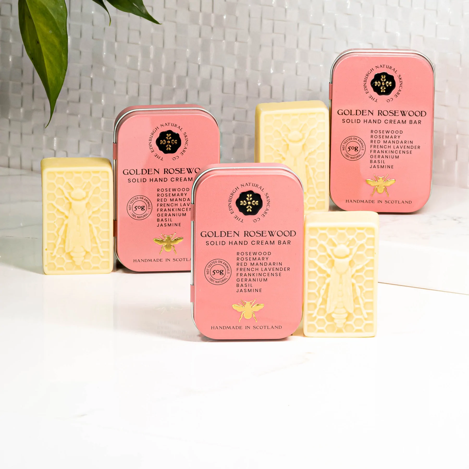 Golden Rosewood Solid Hand Cream Bar - Image 2