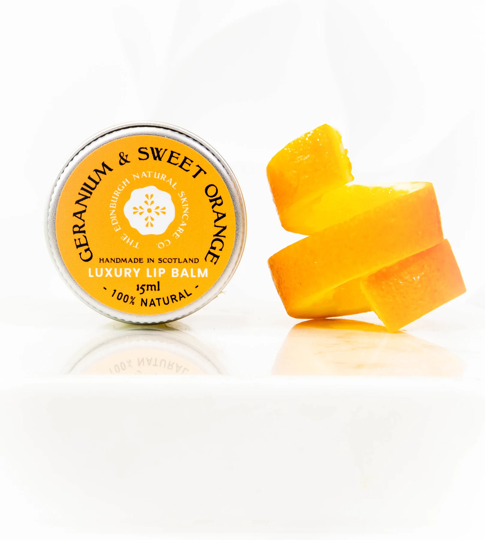 3 Geranium and Sweet Orange Luxury Lip Balms - Image 2