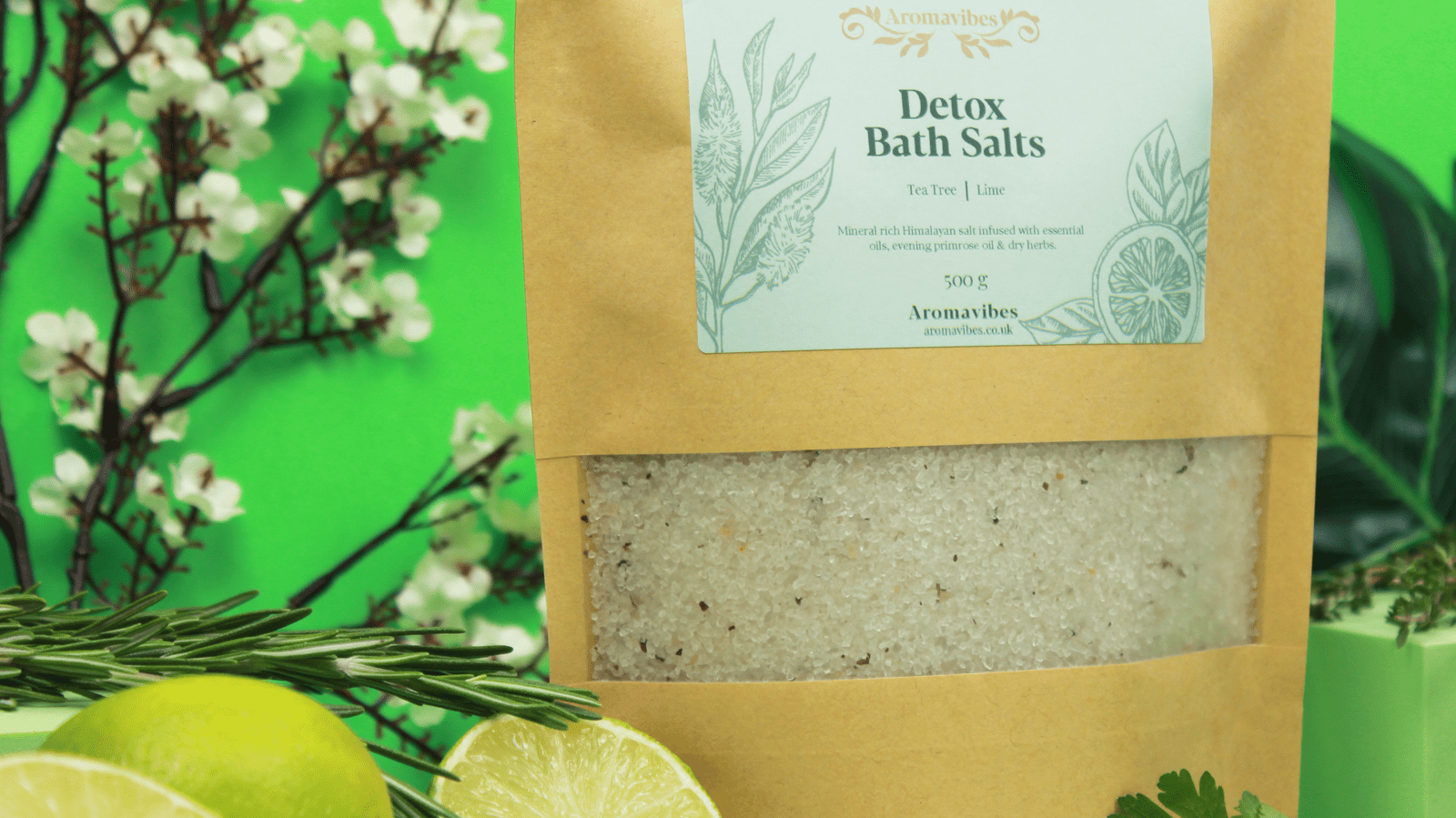 Detox Himalayan Bath Salts for Acne, Skin & Body 500g - Image 2