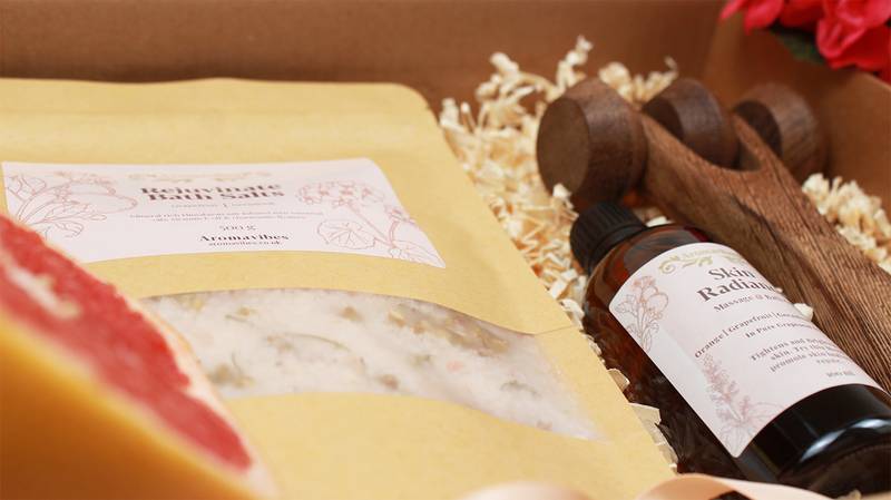 Spa Massager Set - Skin Radiance Massage & Bath Oil and Rejuvenate Bath Salts Gift Kit - Image 3
